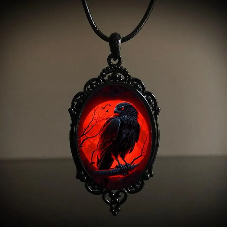 Men'S Vampire Accessories - 고딕 뱀파이어 올빼미 카메오 목걸이 여성