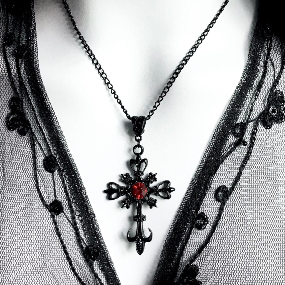 Men'S Vampire Accessories - 여성을위한 고딕 크로스 목걸이 남성 펑크
