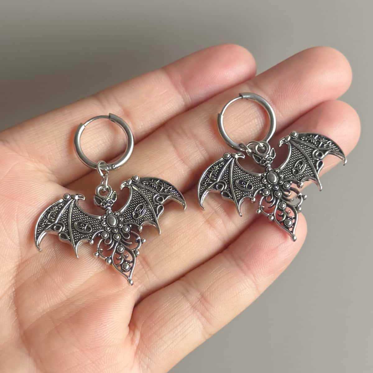 Men'S Vampire Accessories - 뱀파이어 박쥐 귀걸이, 고딕 주얼리, 마법