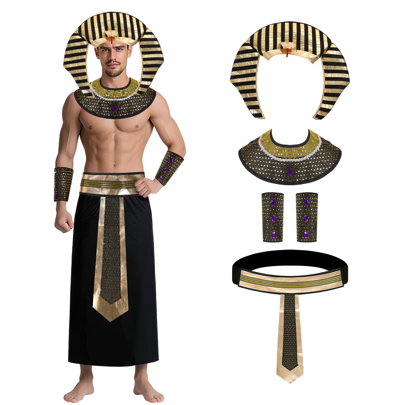 Men Accessories Egypt - 이집트 클레오파트라 의상 액세서리 파라오 헤드피스