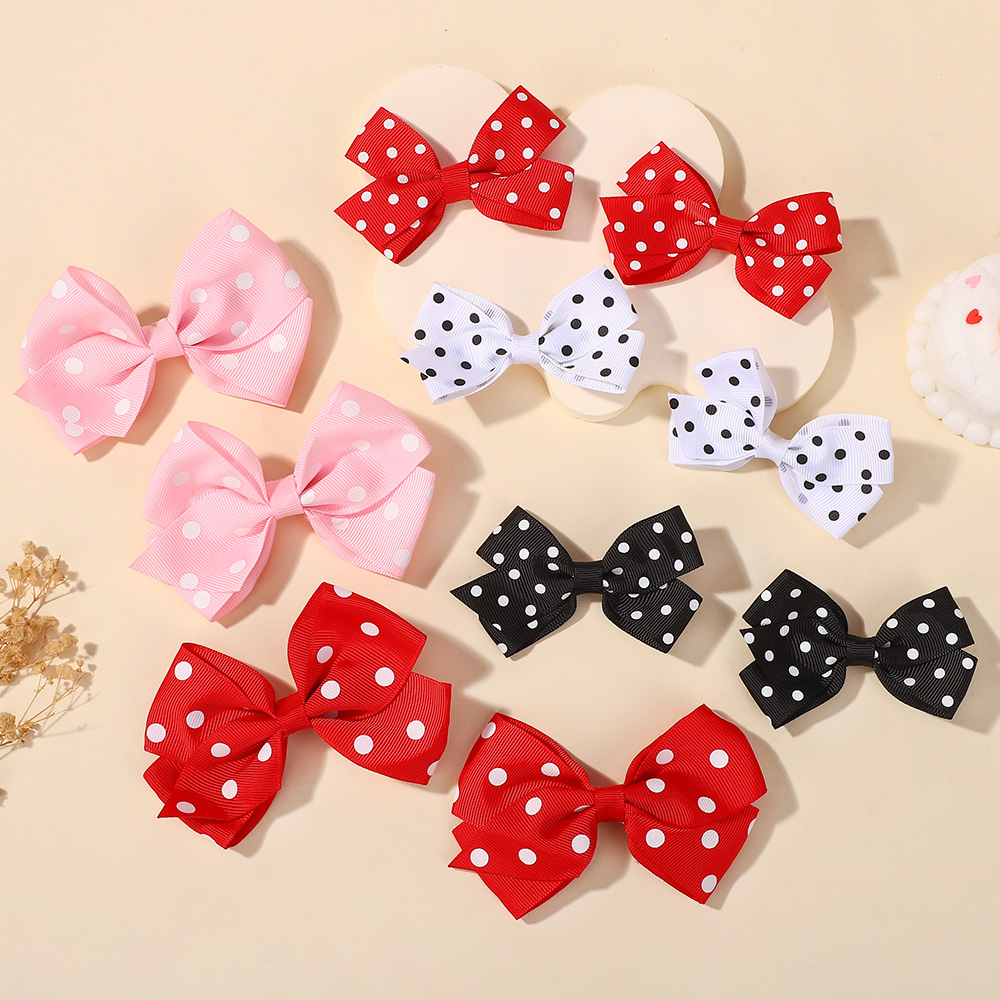 Tie Clip Set - 20개 랜덤 색상 아기 여자아이 도트