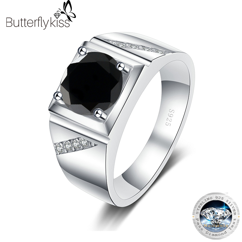 Men'S Accessories Hand Bands - Butterflykiss 클래식 925 스털링 실버 모이사나이트