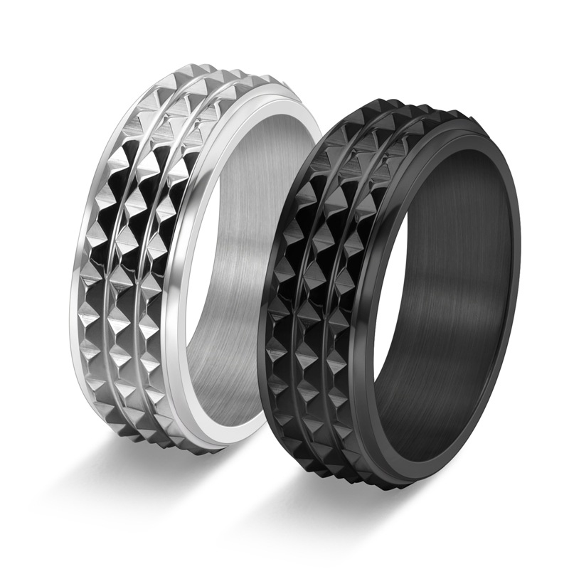Men'S Accessories Jewelry Egypt - 이집트 피라미드 피젯 스피너 남성용 반지,