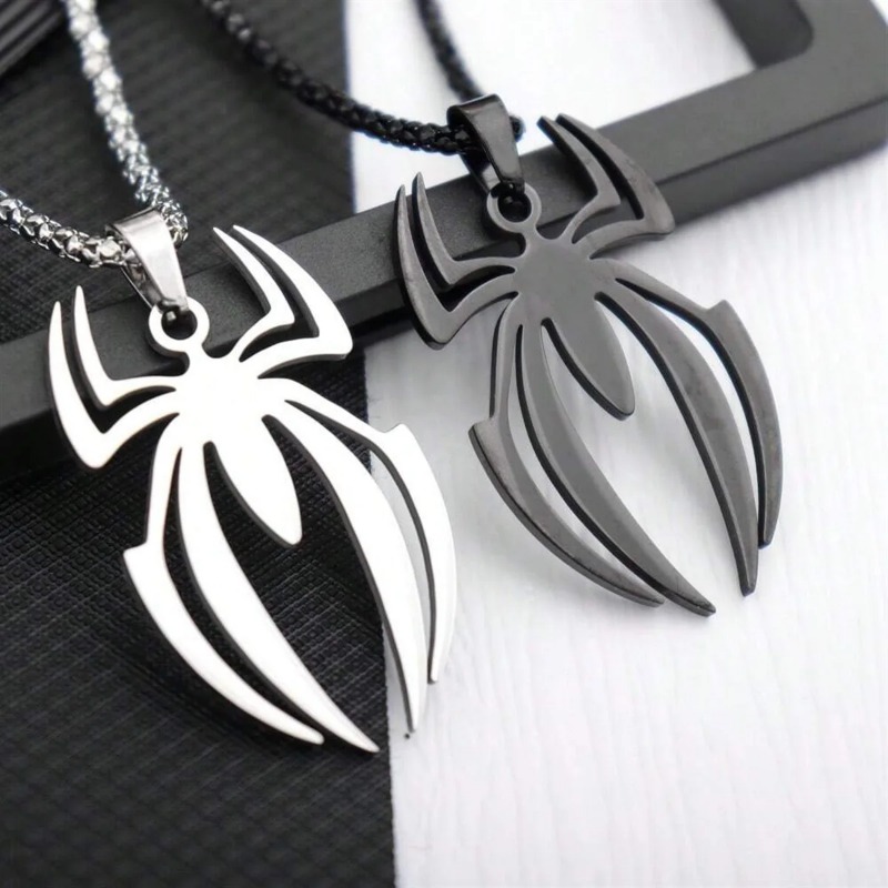 Men Accessories Chain - 고딕 스파이더 모양 목걸이 스테인레스 스틸