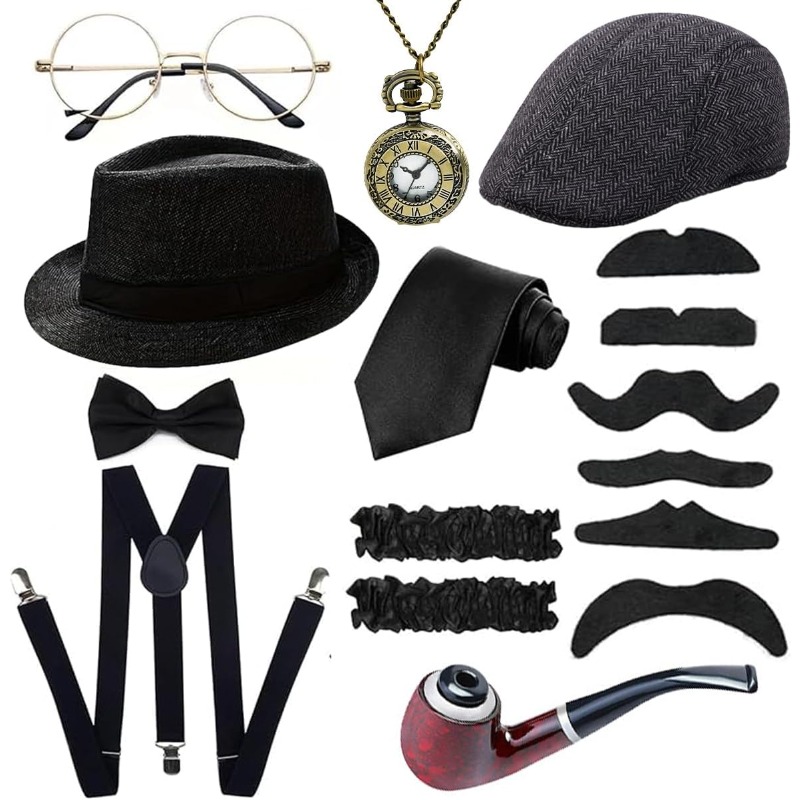 Men'S Accessories In The 1920S - 1920년대 남성 의상 액세서리 세트 갱스터