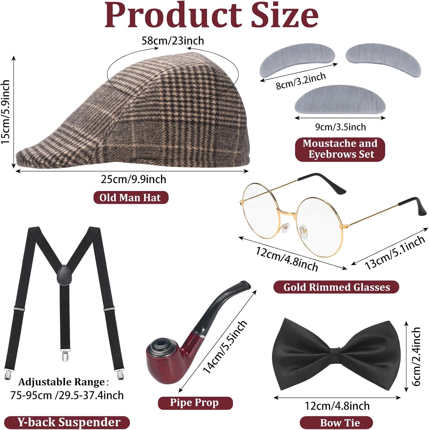 100일 학교 생활 의상, 노인 의상 할아버지 액세서리 - Men'S Accessories In The 1920S 리뷰 및 가격