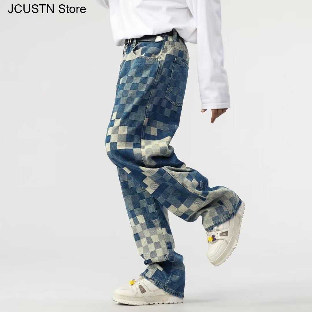 남성 트렌디 스트레이트 레그 팬츠 루즈 피트 남성 코튼 - Men'S Accessories For Jeans 리뷰 및 가격