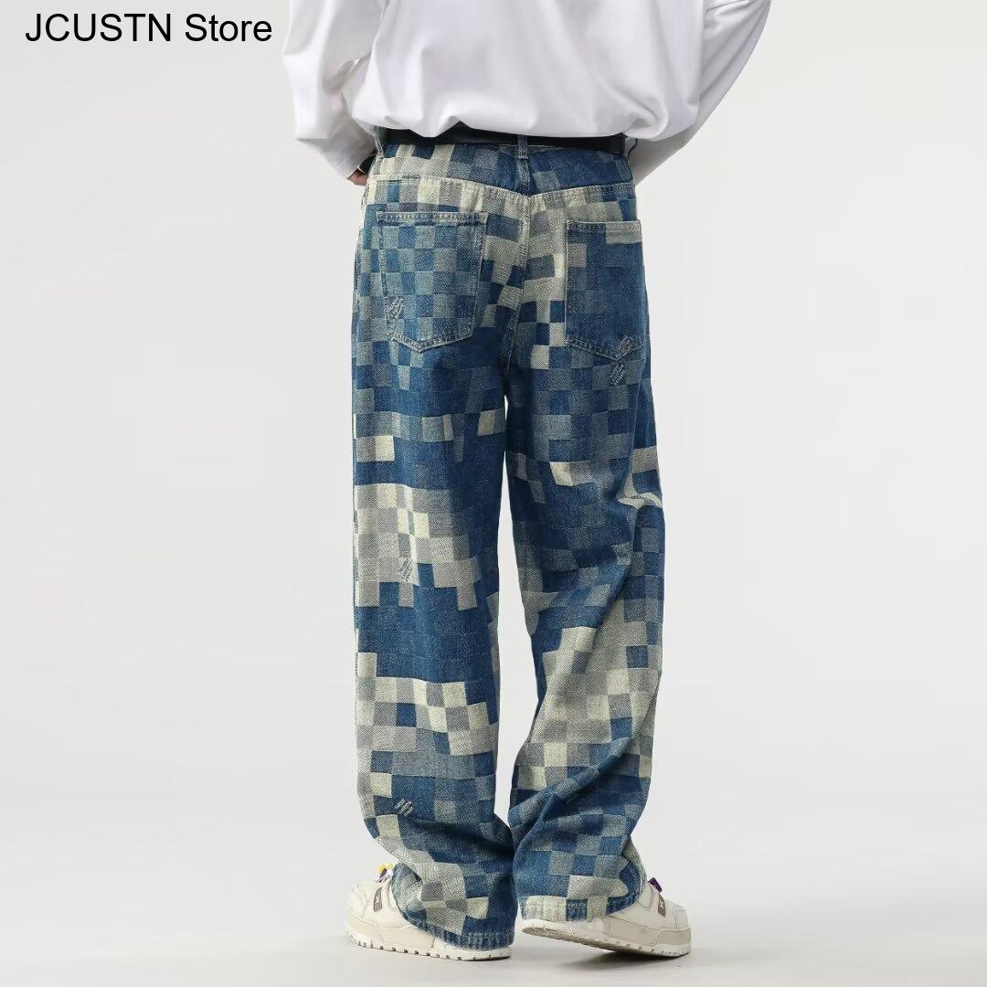 남성 트렌디 스트레이트 레그 팬츠 루즈 피트 남성 코튼 - Men'S Accessories For Jeans 리뷰 및 가격