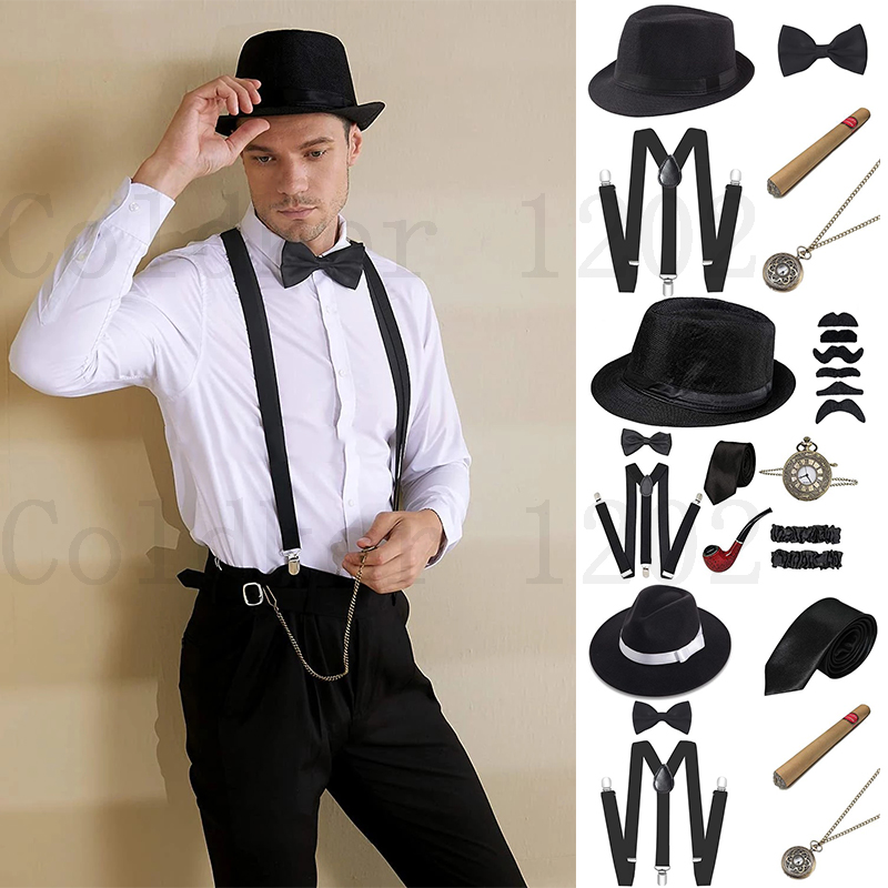 무료 배송 할로윈 1920년대 망 개츠비 갱스터 액세서 - Men'S Accessories In The 1920S 리뷰 및 가격