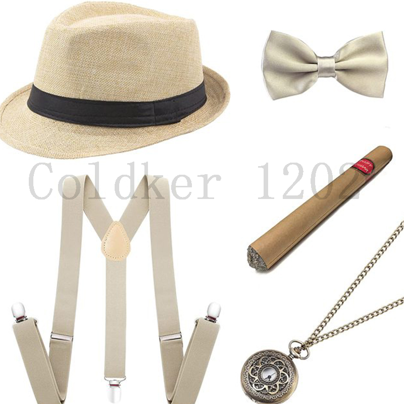 무료 배송 할로윈 1920년대 망 개츠비 갱스터 액세서 - Men'S Accessories In The 1920S 리뷰 및 가격