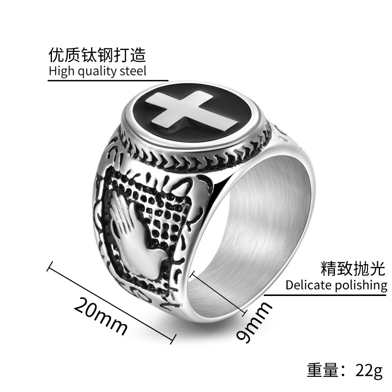 기도하는 손 십자가 예수 부적 남성 반지 스테인리스 스 - Men'S Accessories Hand Bands 리뷰 및 가격