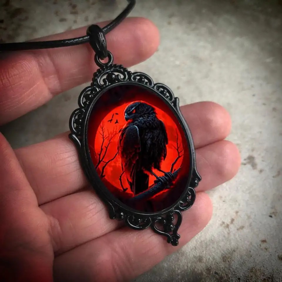 고딕 뱀파이어 올빼미 카메오 목걸이 여성 남성 패션 이 - Men'S Vampire Accessories 리뷰 및 가격