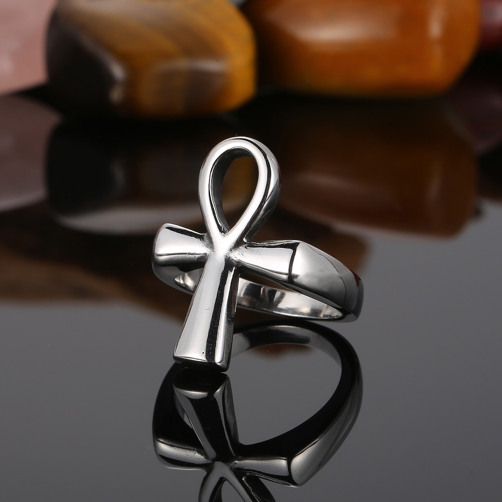 HaoYi-스테인레스 스틸 이집트 크루즈 반지, 남성  - Men'S Accessories Jewelry Egypt 리뷰 및 가격