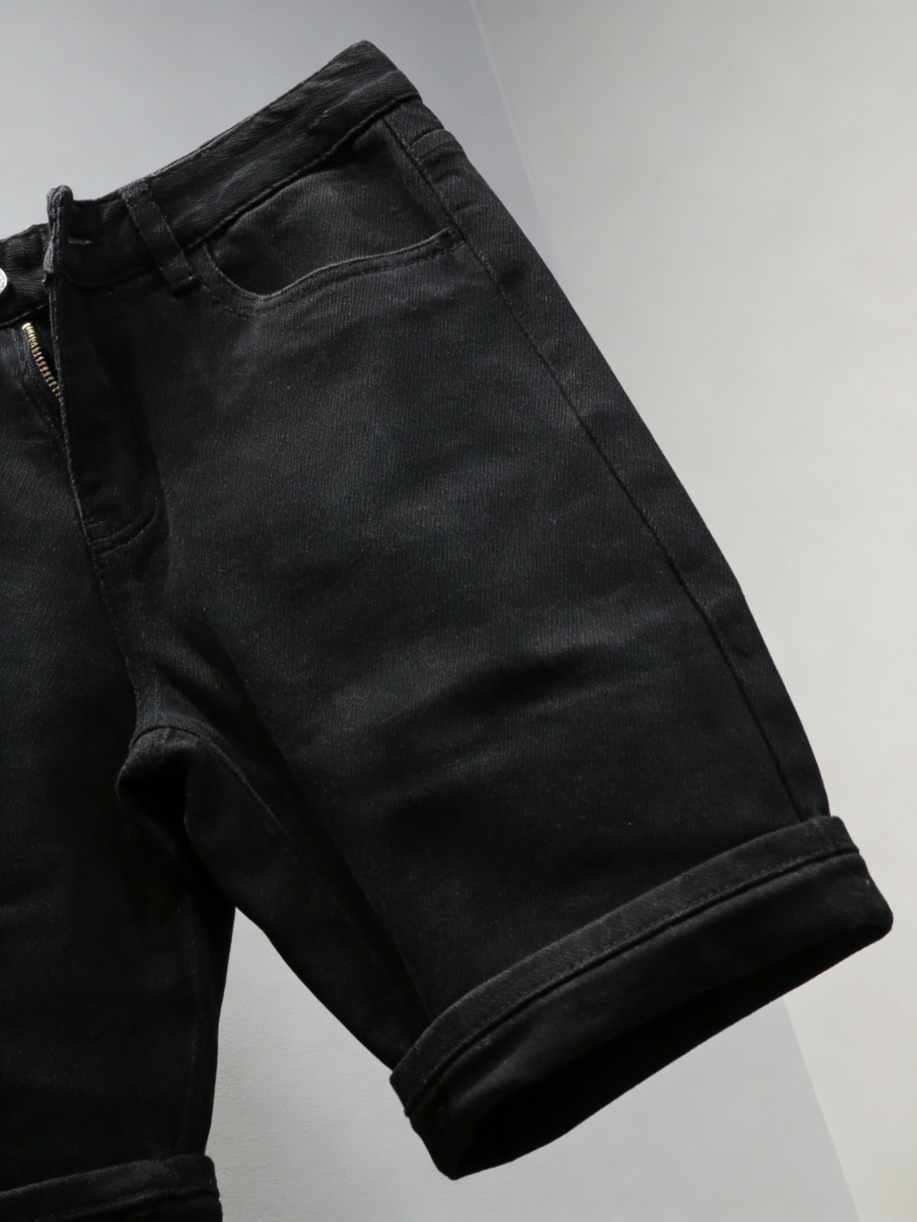 플레인 진 블랙 슬림 데님 반바지 남성용 라이트 레트로 - Men'S Accessories For Jeans 리뷰 및 가격