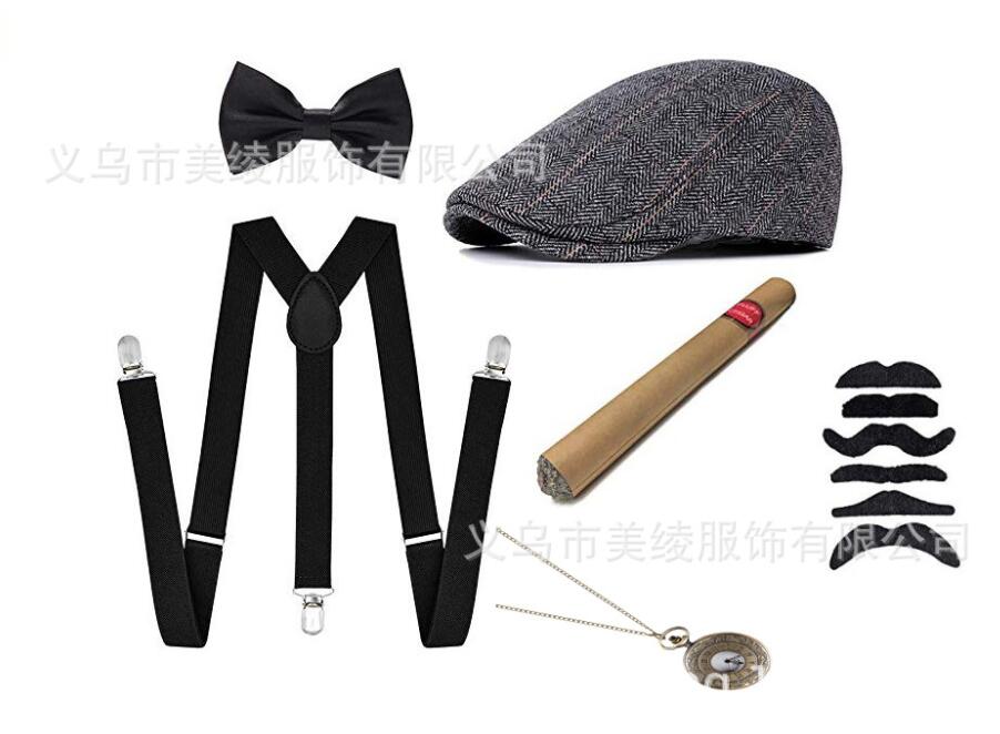 남성용 할로윈 코스프레 갱스터 세트, 파티 소품 베레모 - Men'S Accessories In The 1920S 리뷰 및 가격