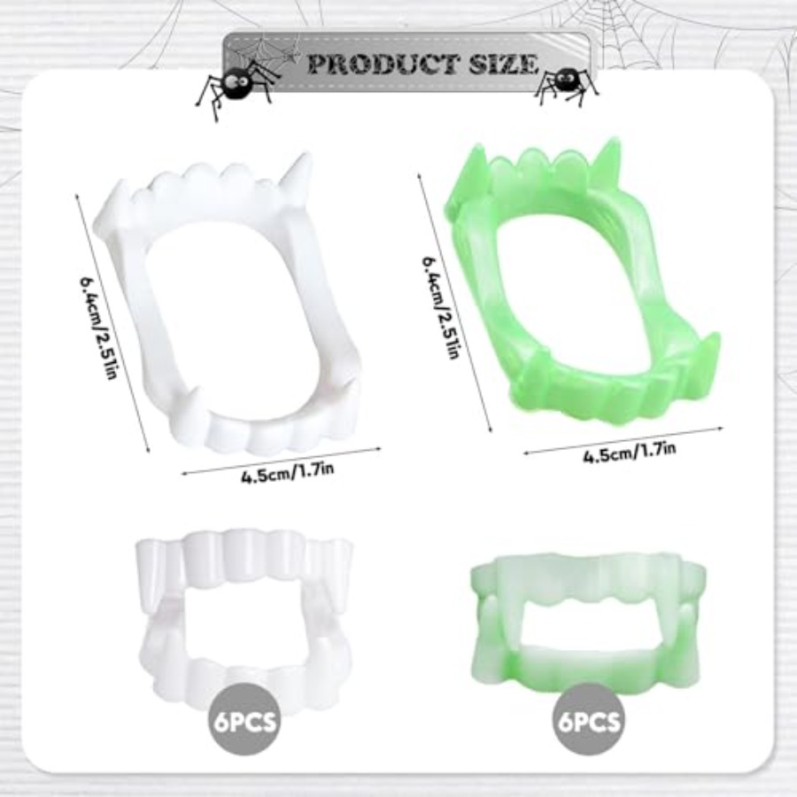 12개 할로윈 흰색 송곳니 뱀파이어 이빨 재미있는 코스 - Men'S Vampire Accessories 리뷰 및 가격