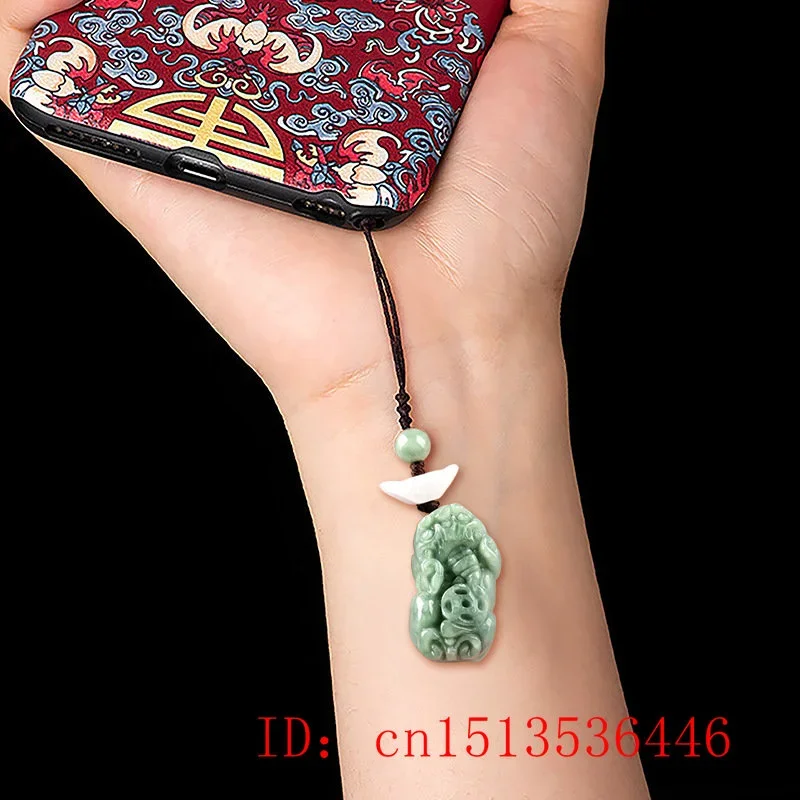 버마 에메랄드 Pixiu Yuanbao 전화 체인 키  - Men Accessories Chain 리뷰 및 가격