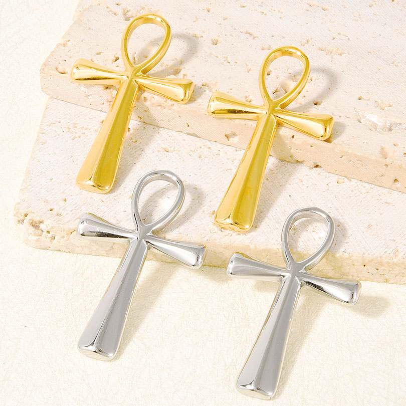 10pcs 고품질 스테인레스 스틸 크로스 펜던트 고대  - Men Accessories Egypt 리뷰 및 가격