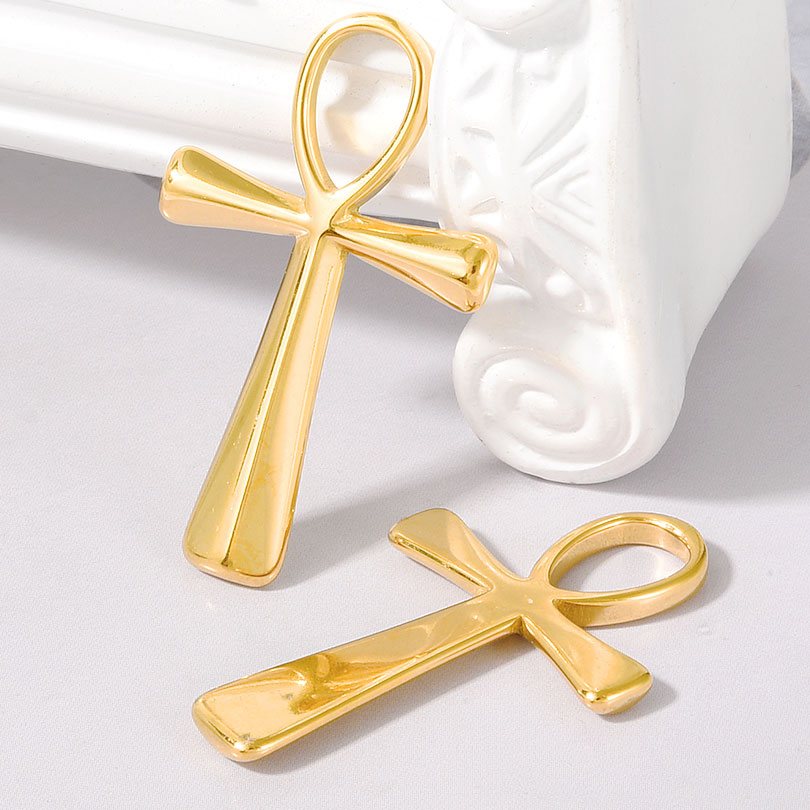 10pcs 고품질 스테인레스 스틸 크로스 펜던트 고대  - Men Accessories Egypt 리뷰 및 가격