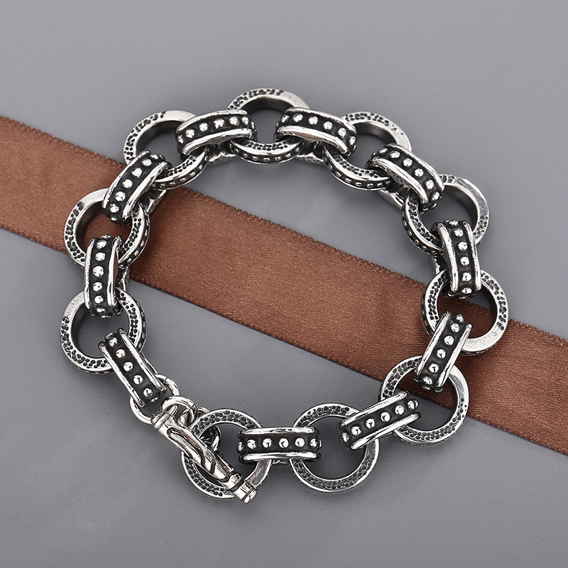 남성용 펑크 레트로 자전거 바이커 체인 팔찌, 록 힙합 - Men'S Accessories Hand Bands 리뷰 및 가격