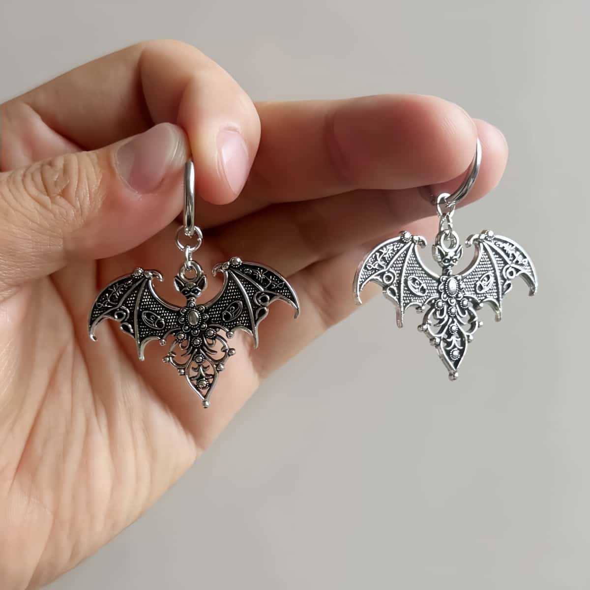 뱀파이어 박쥐 귀걸이, 고딕 주얼리, 마법 액세서리,  - Men'S Vampire Accessories 리뷰 및 가격