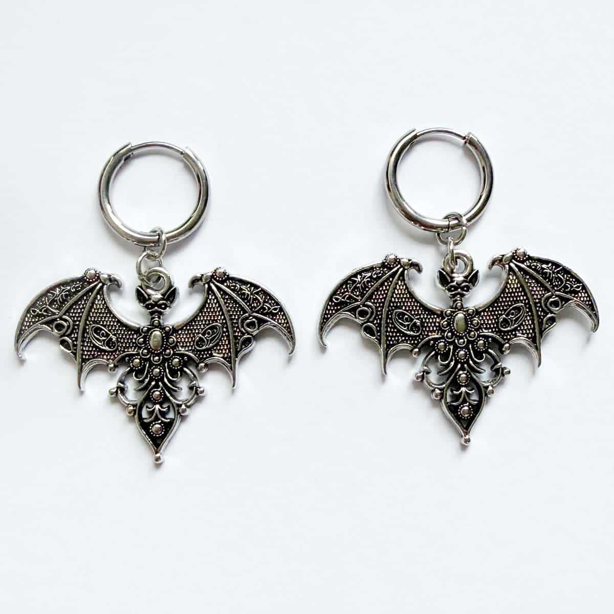 뱀파이어 박쥐 귀걸이, 고딕 주얼리, 마법 액세서리,  - Men'S Vampire Accessories 리뷰 및 가격