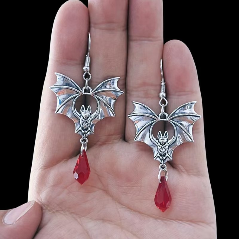 여성을위한 고딕 뱀파이어 박쥐 귀걸이 남자 패션 마녀  - Men'S Vampire Accessories 리뷰 및 가격