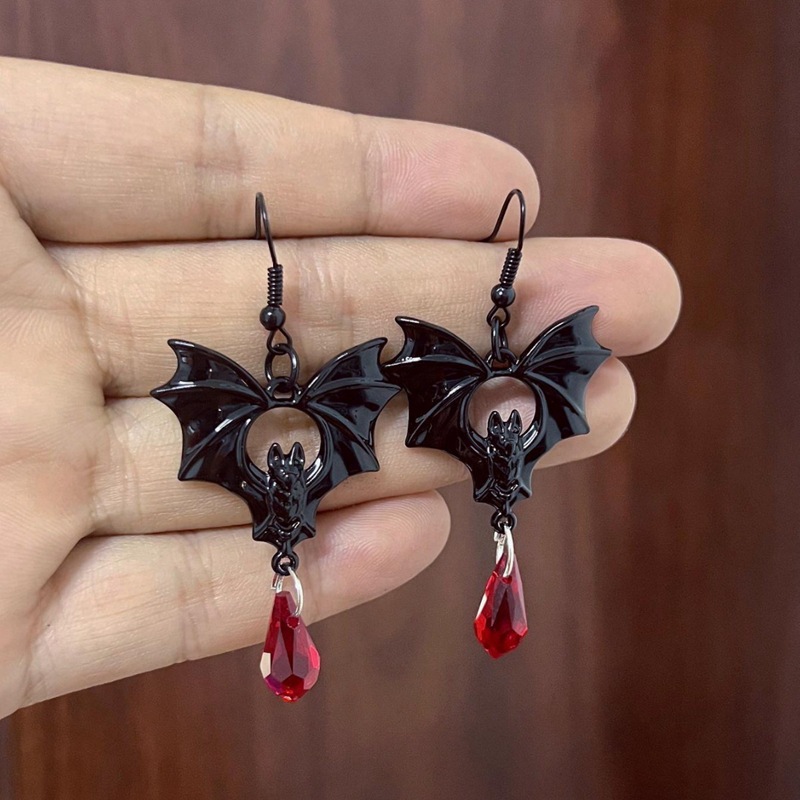 여성을위한 고딕 뱀파이어 박쥐 귀걸이 남자 패션 마녀  - Men'S Vampire Accessories 리뷰 및 가격