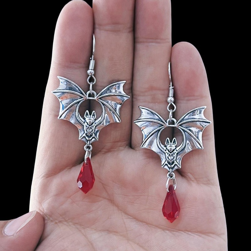 여성을위한 고딕 뱀파이어 박쥐 귀걸이 남자 패션 마녀  - Men'S Vampire Accessories 리뷰 및 가격