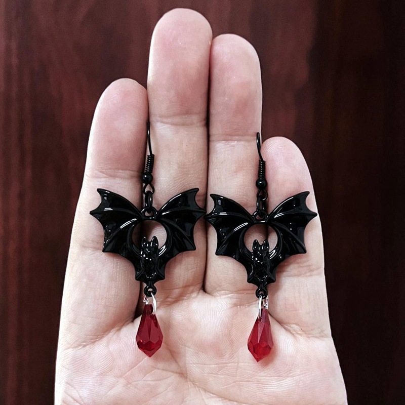 여성을위한 고딕 뱀파이어 박쥐 귀걸이 남자 패션 마녀  - Men'S Vampire Accessories 리뷰 및 가격