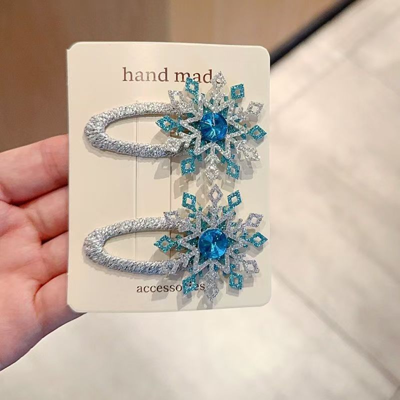 어린이 헤어 액세서리 세트 2개입 공주 눈꽃송이 클립  - Tie Clip Set 리뷰 및 가격
