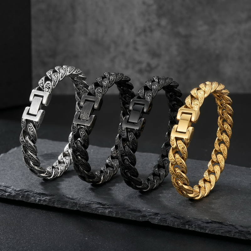 남성용 팔찌 13MM 와이드 스테인리스 스틸 커브 체인 - Men'S Accessories Hand Bands 리뷰 및 가격