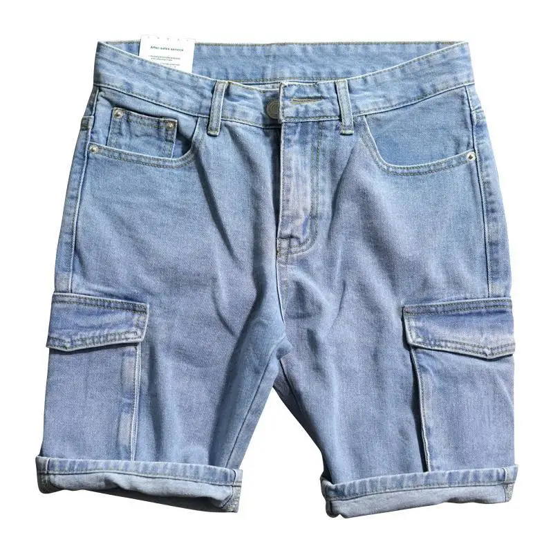 남성용 루즈핏 스트레이트 숏 데님 반바지, 포켓 배기  - Men'S Accessories For Jeans 리뷰 및 가격