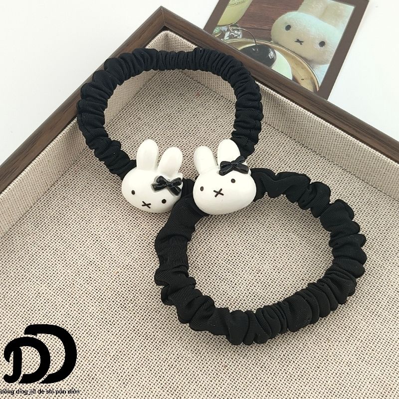 귀여운 미피 토끼 리본 머리끈, 블랙 만화 덕빌 클립  - Tie Clip Set 리뷰 및 가격