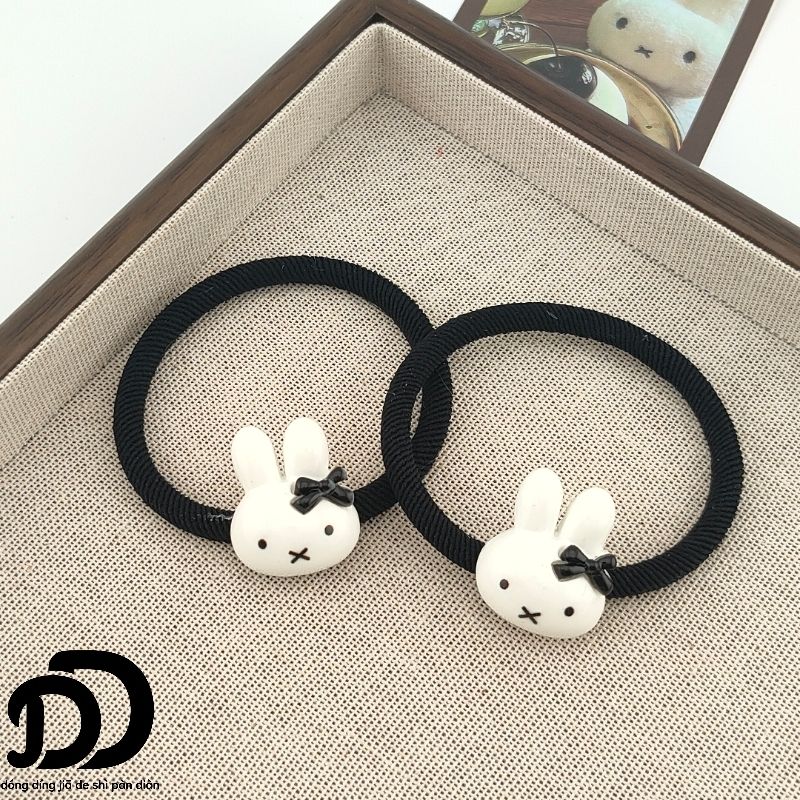 귀여운 미피 토끼 리본 머리끈, 블랙 만화 덕빌 클립  - Tie Clip Set 리뷰 및 가격