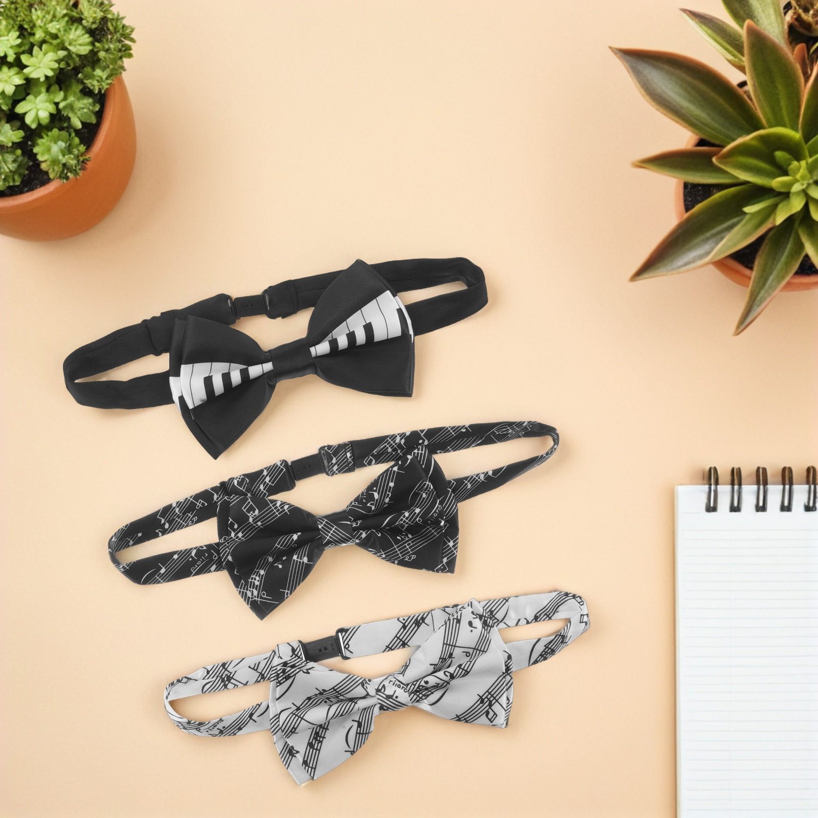 3종 음표 모양 나비넥타이 세트, 미리 묶인 피아노 건 - Tie Clip Set 리뷰 및 가격