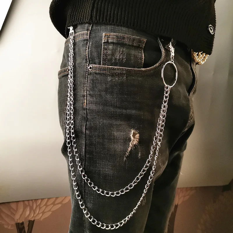 레이어 메탈 벨트 체인 펑크 훅 메탈 허리 지갑 키체인 - Men'S Accessories Vintage 리뷰 및 가격