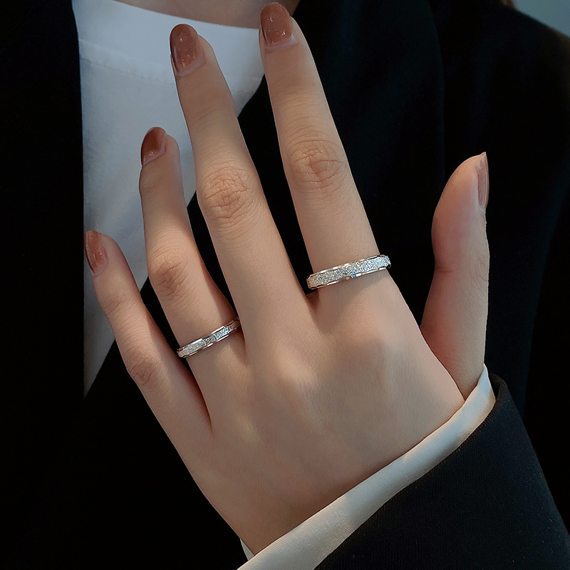 정품 925 스털링 실버 커플 반지, 조정 가능한 오프 - Men'S Accessories Hand Bands 리뷰 및 가격