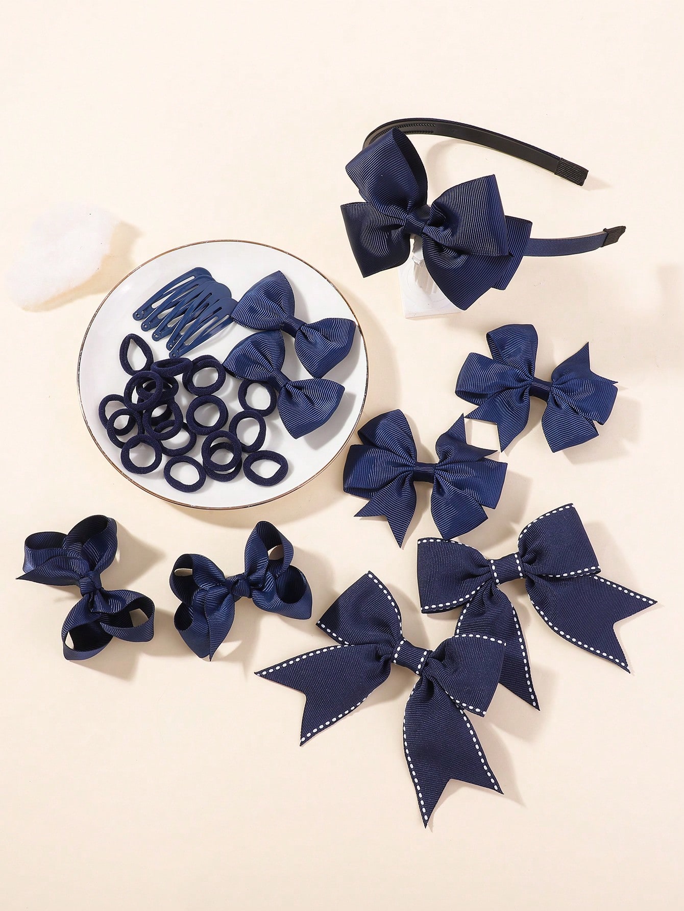 34 개/대 새로운 패션 계층화 된 Hairbands  - Tie Clip Set 리뷰 및 가격