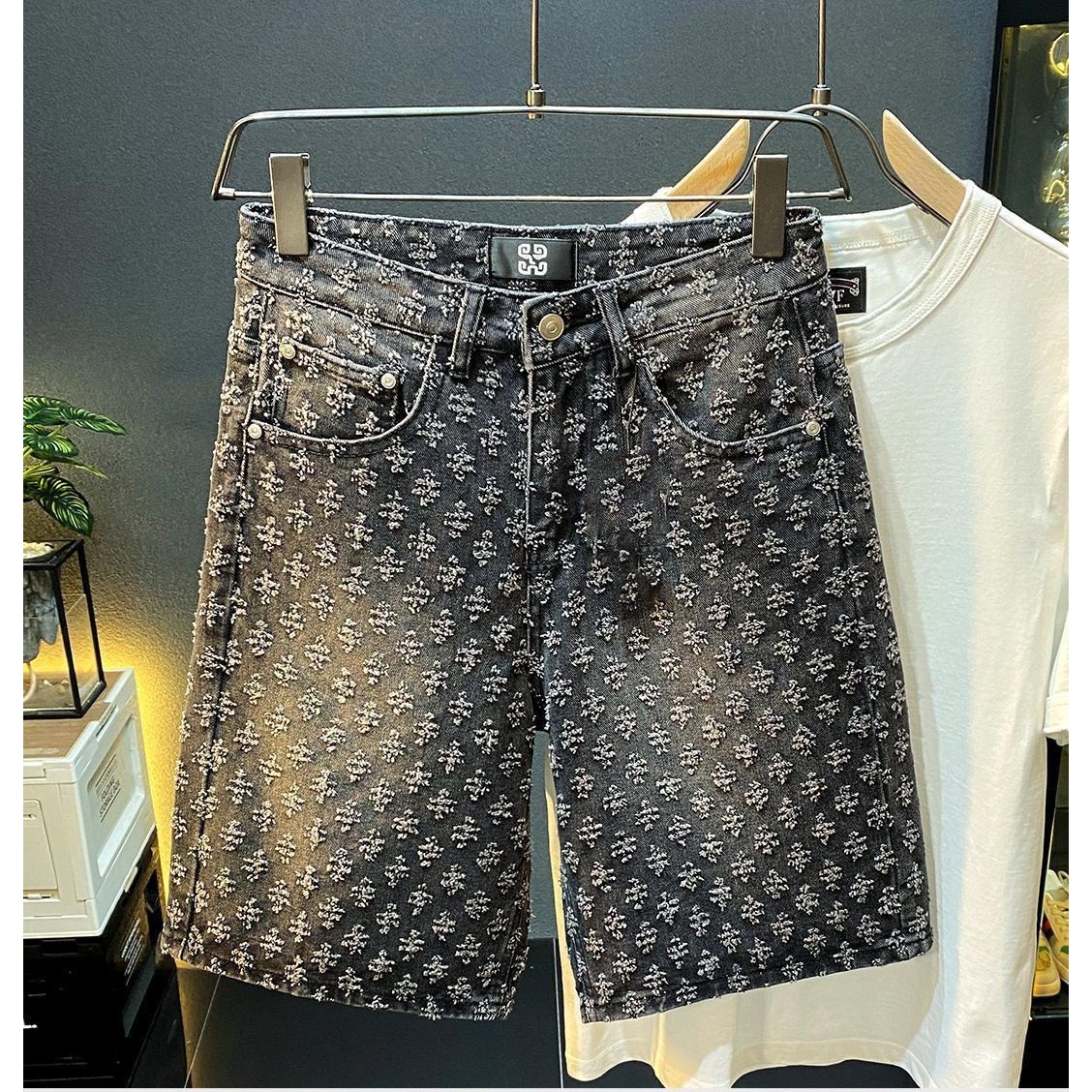 여름 하이 스트리트 데님 반바지 남성 캐주얼 청반바지  - Men'S Accessories For Jeans 리뷰 및 가격