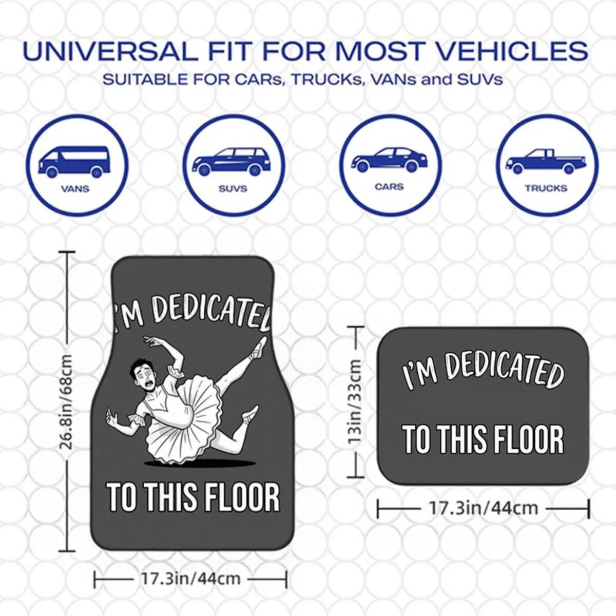 4Pcs 안티-슬립 자동차 바닥 매트 재미 있은 발레  - Men'S Accessories Vans 리뷰 및 가격