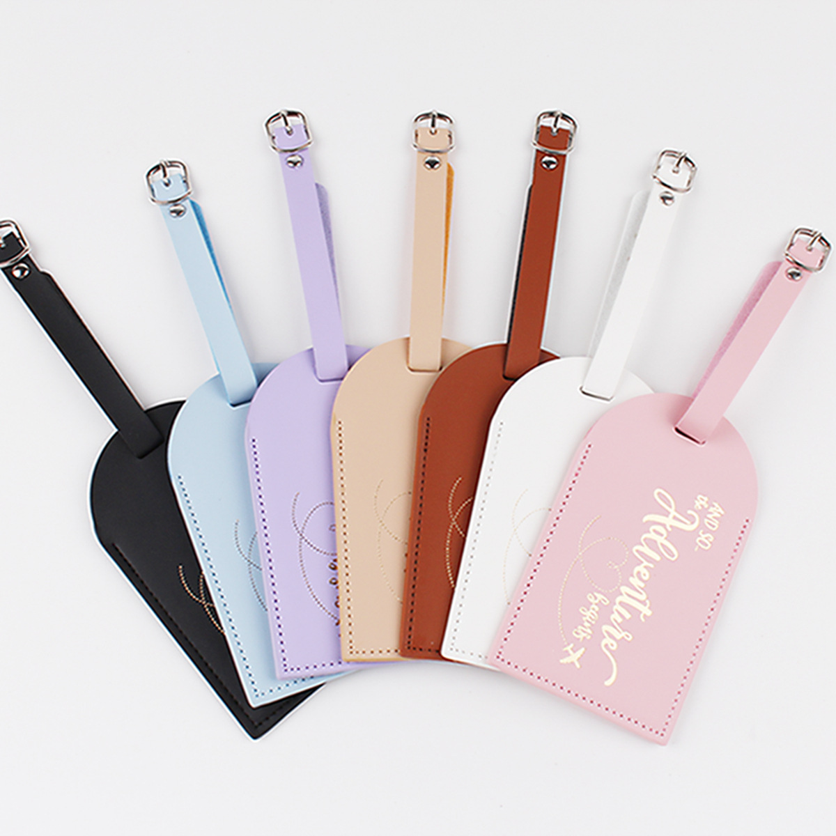 1PC 여성 남성 PU 가죽 수하물 태그 가방 라벨 수 - Men'S Accessories Holder 리뷰 및 가격