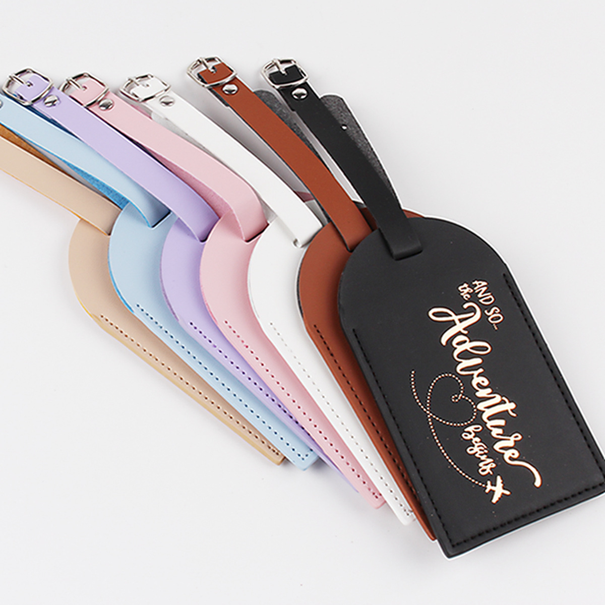 1PC 여성 남성 PU 가죽 수하물 태그 가방 라벨 수 - Men'S Accessories Holder 리뷰 및 가격