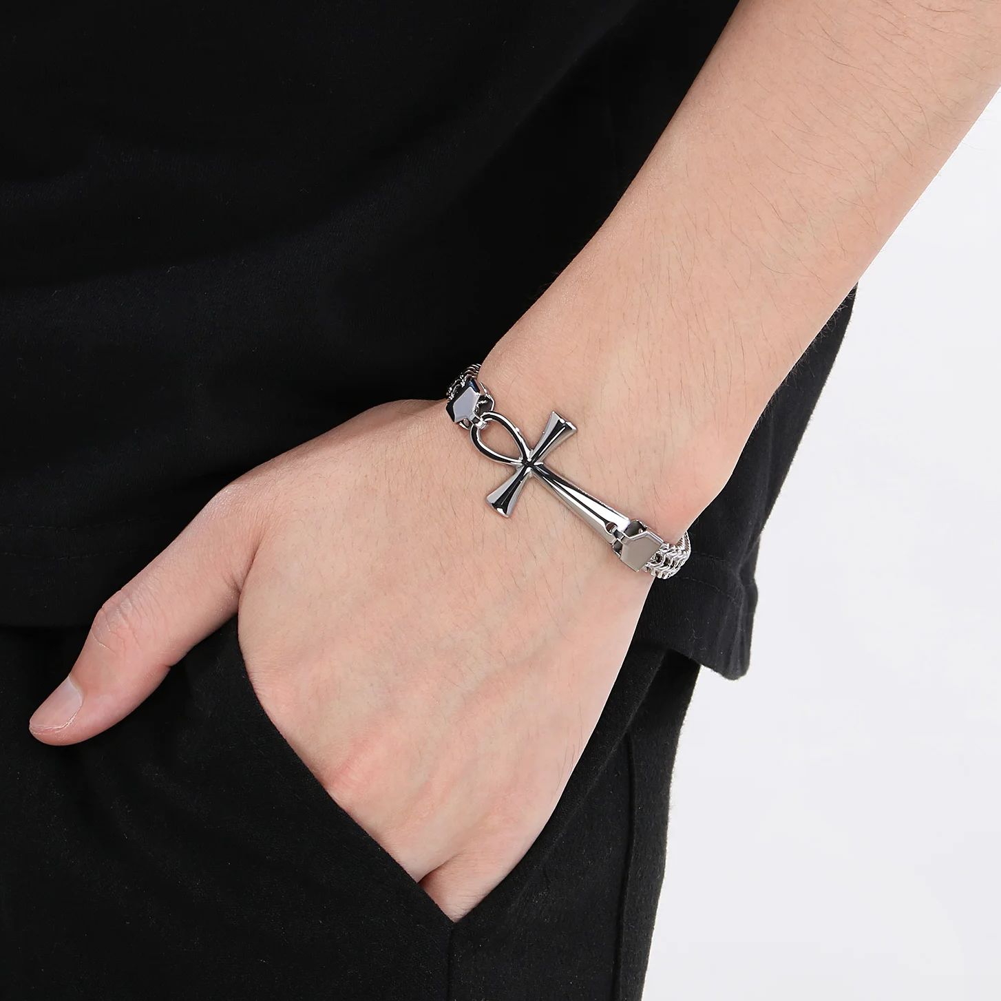 HaoYi 남성용 스테인레스 스틸 이집트 크루즈 반지  - Men'S Accessories Jewelry Egypt 리뷰 및 가격