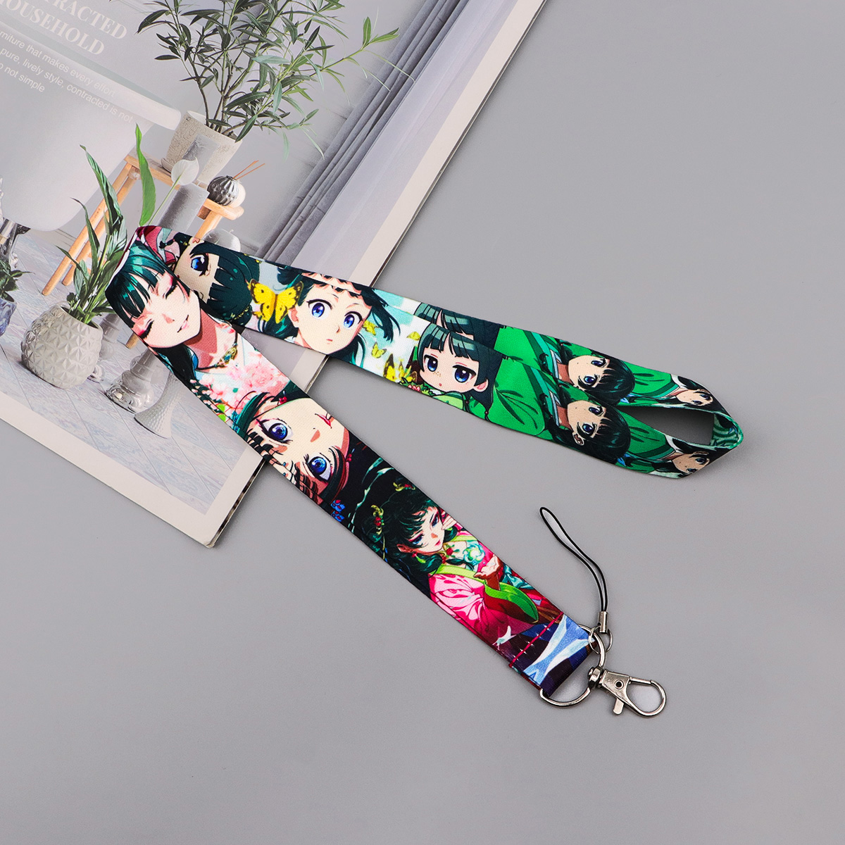 귀여운 애니메이션 소녀 끈 목 스트랩 카드 홀더 키 I - Men'S Accessories Holder 리뷰 및 가격
