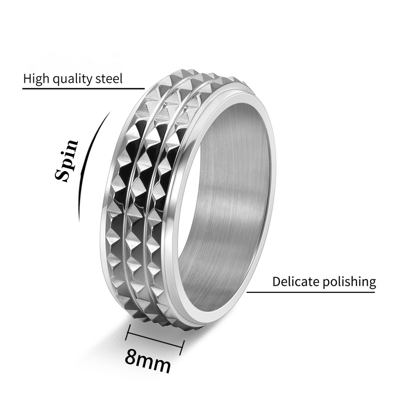 이집트 피라미드 피젯 스피너 남성용 반지, 스테인레스  - Men'S Accessories Jewelry Egypt 리뷰 및 가격