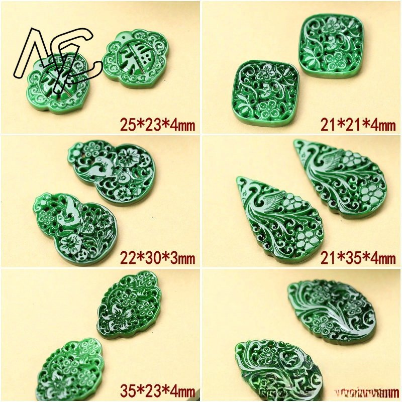 2pcs DIY 천연 드라이 그린 에메랄드 할로우 아웃 - Men'S Accessories 리뷰 및 가격