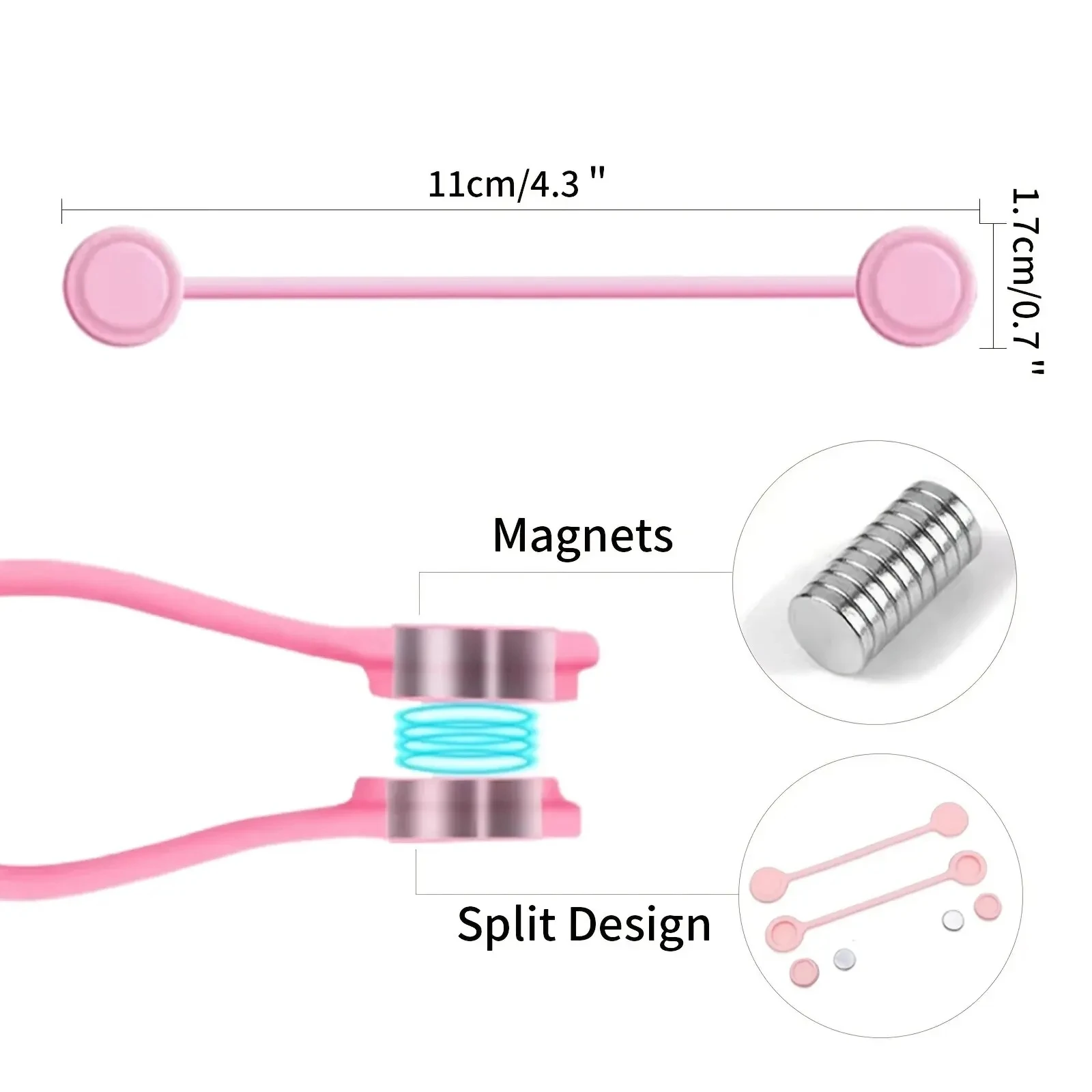 5/3/1PCS 실리콘 마그네틱 케이블 타이 재사용 가 - Tie Clip Set 리뷰 및 가격