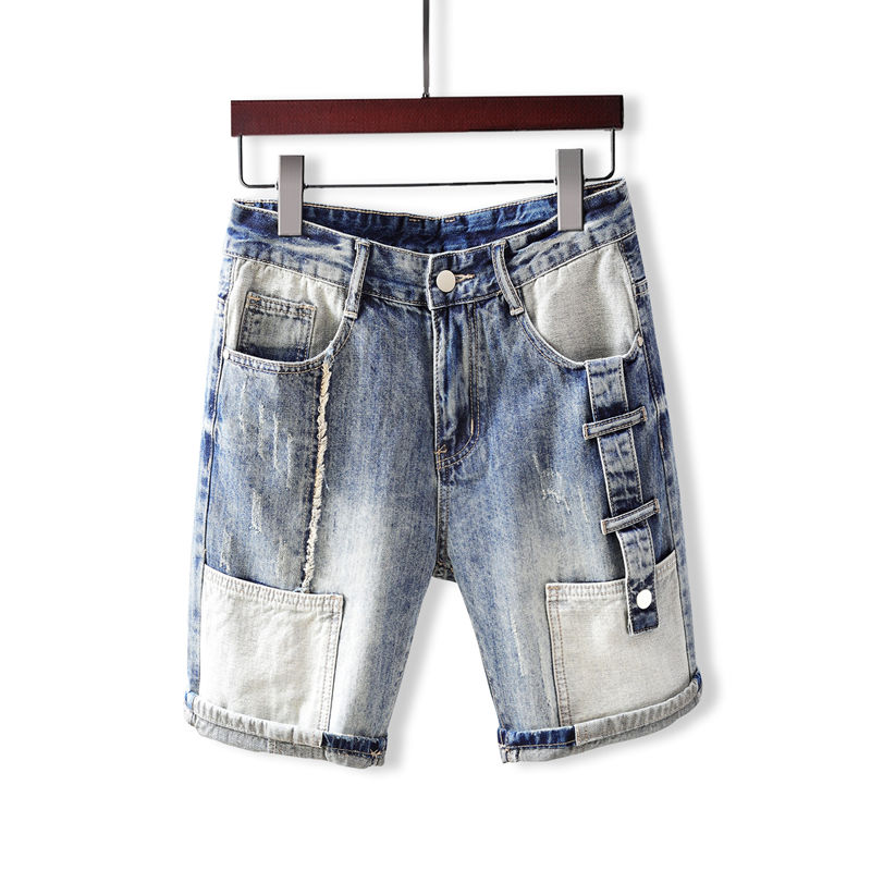 남성용 짧은 청바지 바지 포켓 세탁 블루 남성 데님 반 - Men'S Accessories For Jeans 리뷰 및 가격