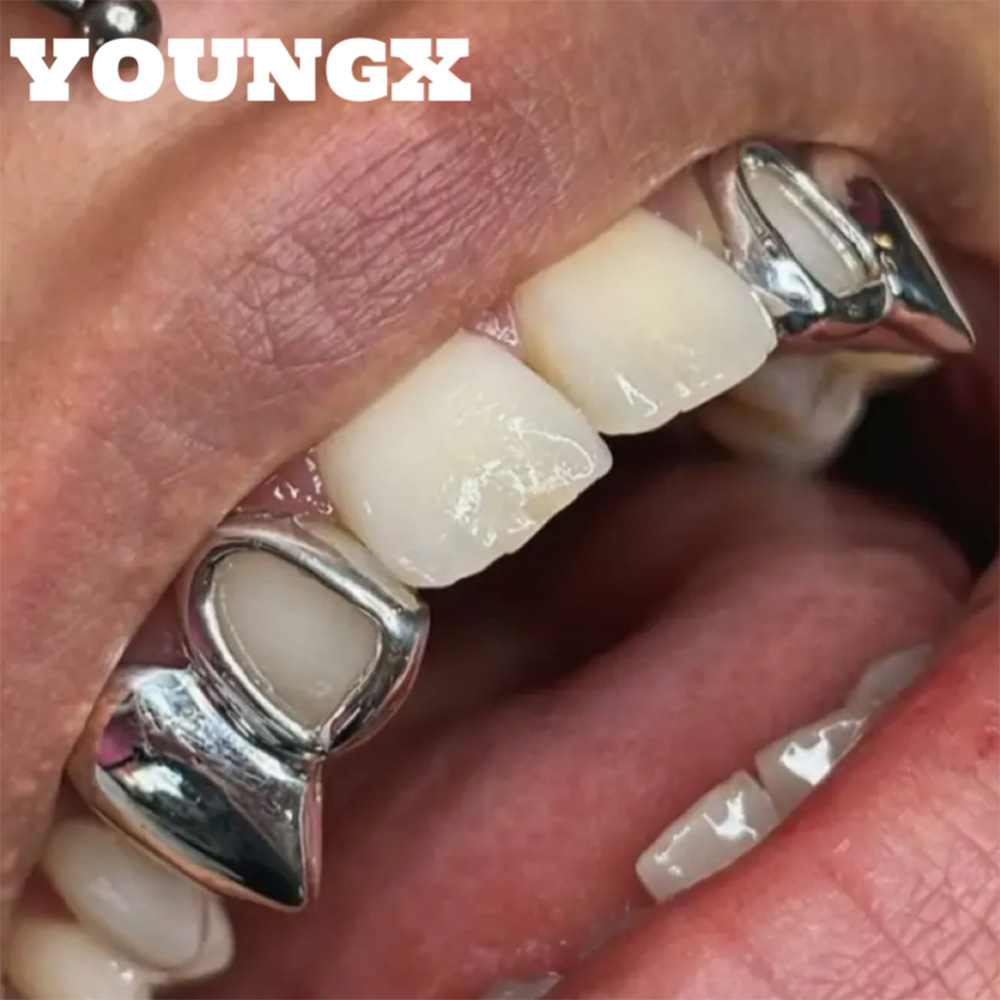 YOUNGX 힙합 더블 홀로우 글로시 치아 캡 여성 남 - Men'S Accessories Vintage 리뷰 및 가격